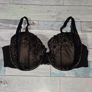 Adore Me Black Lace Detail Bra size 40DDD